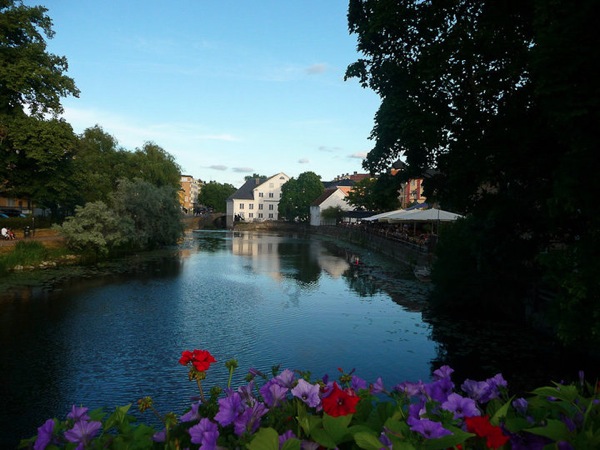 Uppsala in summer river