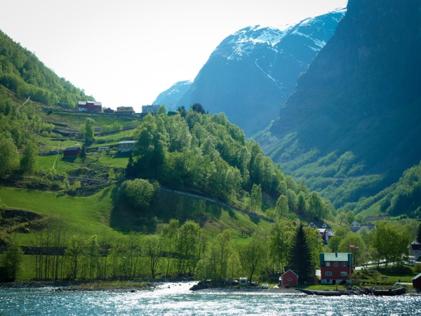 Little Norwegian village in the fjords